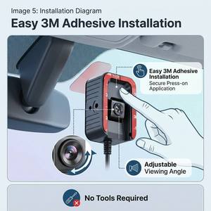 Caméra de surveillance du comportement de conduite Xiyue XY-NV52 ADAS avec vision nocturne, vision nocturne Starlight, faible luminosité, montage sur pare-brise avant, AHD <span class=keywords><strong>PAL</strong></span>/NTSC 12V - Product Image 4