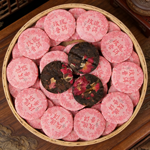 Té Pu'er Orgánico Premium de Yunnan, China, en Pastel, con Doble Aroma a Rosa, Dulce, Suave, para Adelgazar, en Bolsitas de 75g, Venta al Por Mayor - Product Image 2