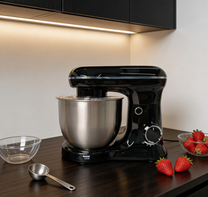 <span class=keywords><strong>Robot</strong></span> <span class=keywords><strong>culinaire</strong></span> électrique multifonction 1500W 5.2L avec batteur mélangeur pour gâteaux, pain et pâte à pain - Product Image 3