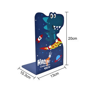 <span class=keywords><strong>Sujetalibros</strong></span> Resistentes FOSKA, Cuerpo de Metal, Diseño de Dinosaurio, Bonito Soporte para Libros para Decorar Librerías, Oficinas o Habitaciones <span class=keywords><strong>Infantiles</strong></span> - Product Image 2