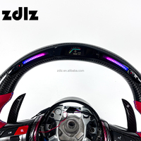Volant en cuir lisse rouge personnalisé avec LED et fibre de carbone pour BMW M3 M5 F20 F25 F10 F11 F15 F18 F30 F32 X3 X4 X5 X6 X7
