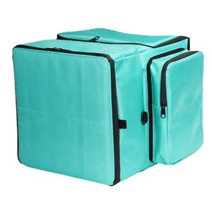 Portable Insulated Picnic Cooler Bag with Mesh Side Pocket in Teal Color for Outdoor Use - Product Image 2