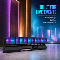 Luz LED Móvil de Cabeza Lineal 4 en 1 de 12*60W con Control DMX512, Atenuación Lineal de 32 bits, Matriz de Oscilación y Enfoque, 2900K para Discoteca