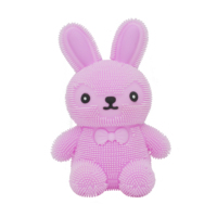 Vente en gros de balles anti-stress en TPR douces et poilues, amusantes, en forme de grand lapin, pour enfants de 5 à 7 ans