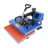 Presse à Chaud Rotative 8-en-1 Direct Usine 33*45cm avec Écran LCD Multifonction pour Sublimation sur T-shirts, Tasses, Casquettes et Assiettes