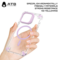 Coque de téléphone à coussin d'air ATB Multi Color Edge avec aimant antichoc pour iPhone 15 14 Pro Max