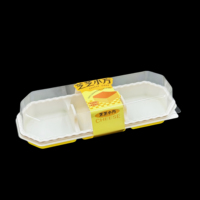 Boîtes d'emballage jetables personnalisées à 3 compartiments pour boulangerie, barquettes en plastique PET transparent avec couvercles pour tranches de cheesecake, pâtisseries, pain