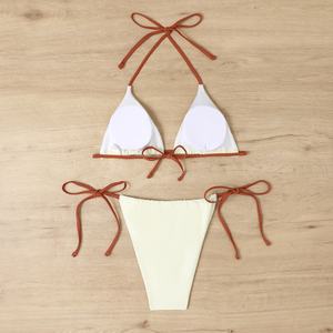 ชุดว่ายน้ำออกกำลังกายดีไซน์บราซิลแบบกำหนดเอง ชุดว่ายน้ำผู้หญิง 2 ชิ้น ควบคุมหน้าท้อง ชุดบิกินี่เสริมทรง ชุดชายหาดสำหรับผู้หญิง - Product Image 2