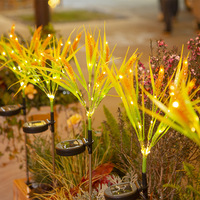 Lumières LED solaires en forme de fleurs, blanc chaud, étanches, installation facile pour la décoration de pelouse, patio, cour, paysage extérieur, jardin