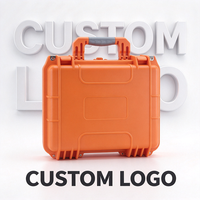 Étui rigide en PP orange personnalisé, étanche, antichoc, avec trous pour cadenas, étui de protection robuste avec mousse pour outils, OEM