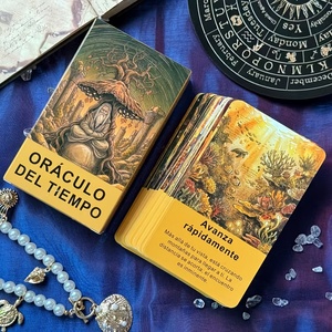 Cartes <span class=keywords><strong>Oracle</strong></span> <span class=keywords><strong>du</strong></span> Temps Espagnol en Gros, Jeu de 54 Cartes avec Boîte, Cartes de Guidage Spirituel 350GSM, Personnalisation OEM - Product Image 3