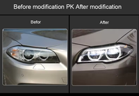 Faro Delantero Full LED SJC Auto para BMW Serie 5 F10 F18 520i 525i 2011-2017, Actualización a Accesorios de Lámpara de Luz Diurna Ojos de Ángel