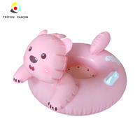 Rose cochon flamant rose oie blanche canard jaune piscine flotte hamacs d'eau gonflables tubes de bain-installations d'amusement amusantes
