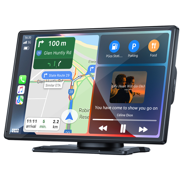 9 Inch Wireless Car Stereo with Carplay Screen and Android Auto, Backup Camera, GPS Navigation, Android Auto