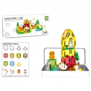 Vente en gros : Nouveaux ensembles de blocs de <span class=keywords><strong>construction</strong></span> magnétiques sur le thème des animaux de la ferme, éducatifs STEM, jouets d'empilage et de <span class=keywords><strong>construction</strong></span> pour tout-petits 2026 - Product Image 3