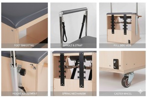 Máquina <span class=keywords><strong>Reformer</strong></span> Wunda Chair de Madera de Roble para Estudio de <span class=keywords><strong>Pilates</strong></span> TORCH, Equipo Multifuncional de Yoga Ecológico para Ejercicio en Casa, 3 Años de Garantía - Product Image 5