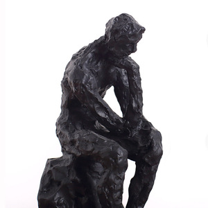 Thinker Bookends Black Synthetic Resin 2Pcs For <b>Study</b> Room Desk Decoration - Product Image 4