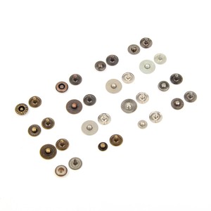 Boutons personnalisés avec logo, rivets métalliques en laiton antique gravés, style à tige en fer pour veste - Product Image 4