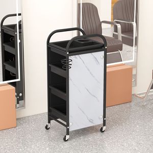 Modern Design Hairdressing Salon <b>Trolley</b> Spa Hairdresser's Assistant Gold <b>Trolley</b> With Universal Wheels Tangle-free Hair - Product Image 3