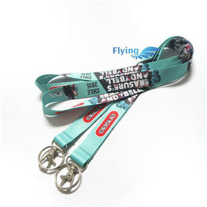 Lanière de cou en polyester réfléchissante personnalisée avec insigne en PVC couleur néon phosphorescente - Product Image 6