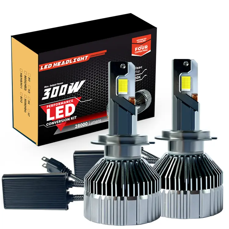 Bombillas de Faro de calidad estable 8000LM 300W H4 9005 9006 9012 H11 H7