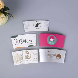 Funda de Papel para Vasos de Café de Doble Pared, Impresa Personalizada, Ecológica, Reutilizable para Vasos para Llevar, para Promociones de Vino y Tequila - Product Image 2