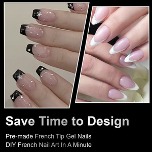 <span class=keywords><strong>Faux</strong></span> <span class=keywords><strong>ongles</strong></span> à presser de haute qualité, 120 pièces, couvrance totale, courts, formes carrée, cercueil, amande, 12 tailles, <span class=keywords><strong>blanc</strong></span> transparent - Product Image 4