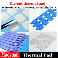 Almohadilla térmica conductora de 2.0/3.0/4.0/5.0/8.0 mm, junta térmica de silicona de 1W-13W para placas base/enrutadores/computadoras para juegos/baterías