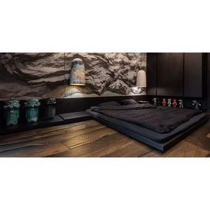 Pavimento in legno di noce di lusso su misura Hotel di lusso moderno anticato Look Click-Lock installazione antica forma irregolare per camere da letto - Product Image 5