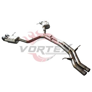 Vortex Raw Titanium Valved Catback Exhaust For Porsche Macan GTS 2.9T 2020-2025 Carbon Tip Muffler - Product Image 3