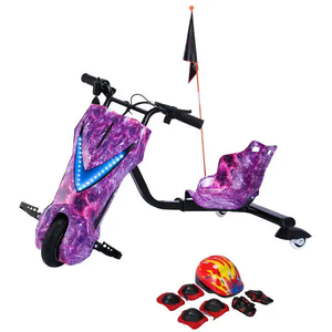 Juguetes Infantiles para Exteriores, <span class=keywords><strong>Crazy</strong></span> <span class=keywords><strong>Drift</strong></span> <span class=keywords><strong>Cart</strong></span>, Triciclo Eléctrico de Derrape de 3 Ruedas - Product Image 6