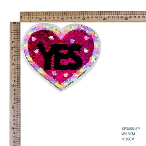 Wholesale Factory-Reversible Sequin <strong>Patches</strong> Custom Lace <strong>Patch</strong> Accessory for Hat Changeable <strong>Glitter</strong> Embroidery <strong>Patch</strong> for Clothes - Product Image 2
