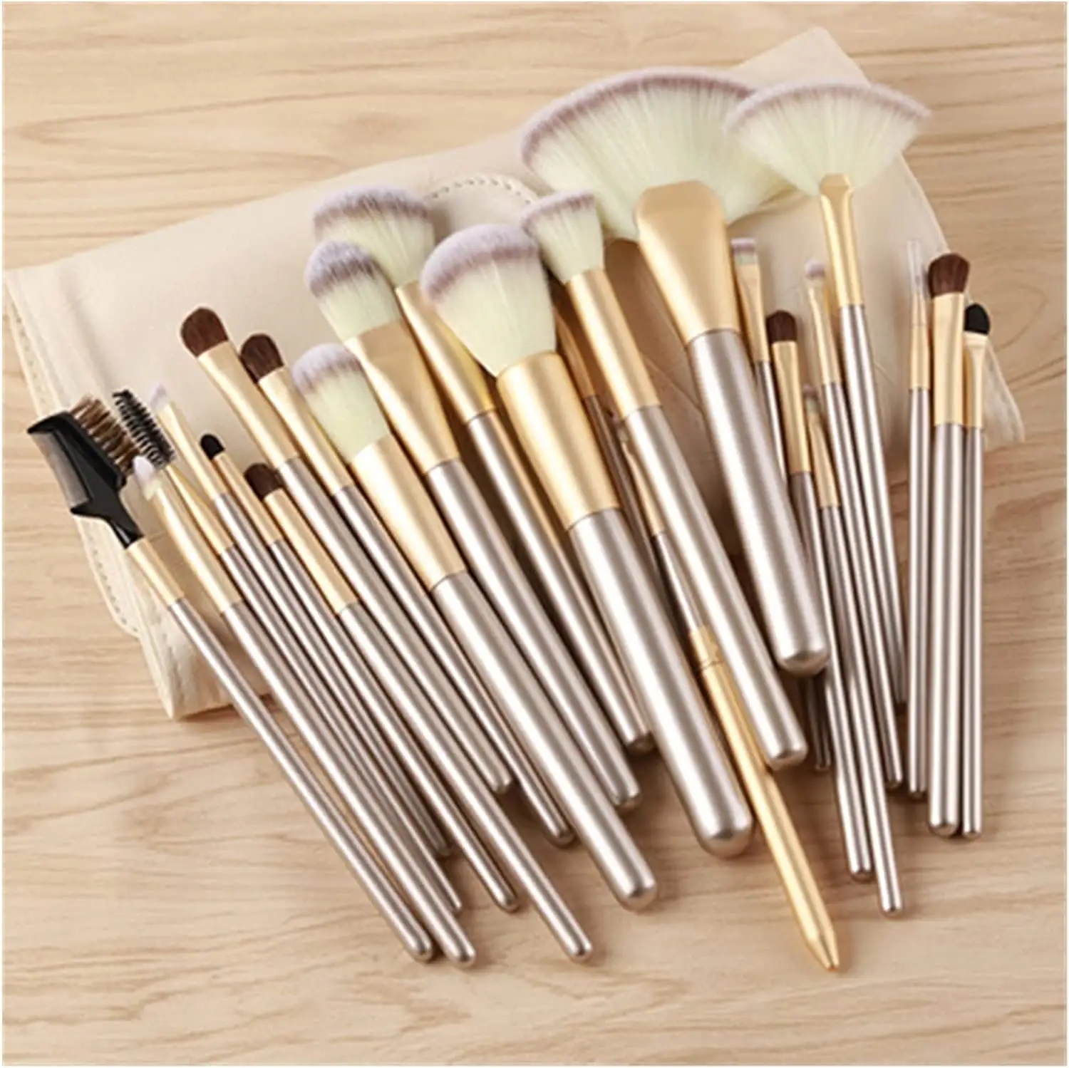 24pcs Makeup Brush Set Kabuki Foundation Blending Brush Face Powder Make Up Brushes Kit with Bag