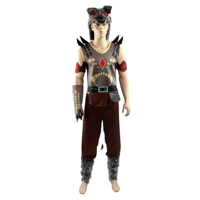 Vente directe d'usine Nice Wolf Man Cosplay Costumes pour adultes hommes