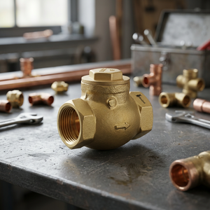 Clapet anti-retour horizontal en laiton à alésage standard avec joint en caoutchouc - Alimentation hydraulique ODM BSP interne (femelle x femelle) avec poignée en acier inoxydable - Product Image 5