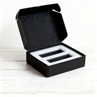 Conception gratuite BASSE quantité minimale de commande logo imprimé personnalisé couleur noire cosmétique parfum rouge à lèvres carton ondulé boîtes d'emballage postales