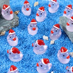 Veilleuse de Noël, petit canard jaune en plastique, petites décorations, mini décorations - Product Image 6