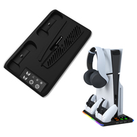 RGB-Lichtbasis für PS5 Slim Neuerscheinung Kühlventilator für Playstation 5 Konsole Mit Ladestation