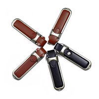 Clé USB 2.0 en cuir avec porte-clés, mémoire flash, 4 Go, 8 Go, 16 Go, 32 Go, 64 Go, cadeau promotionnel personnalisé