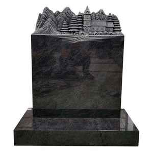 Personnalisable Vertical Bahama Bleu <span class=keywords><strong>Pierre</strong></span> Commémorative De Granit <span class=keywords><strong>Pierre</strong></span> <span class=keywords><strong>Tombale</strong></span> <span class=keywords><strong>Pierre</strong></span> <span class=keywords><strong>Tombale</strong></span> avec Gravure Ancienne Maison - Product Image 1