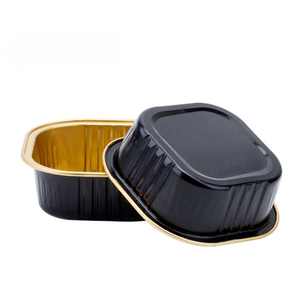 Small <b>Disposable</b> Cake Baking Cups Custom Colored 100ml <b>Aluminum</b> <b>Foil</b> Recyclable Food Grade Baking Containers with LIDS Packaging - Product Image 3