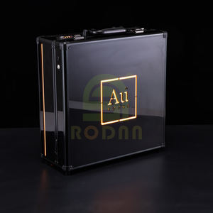 Rodnn Porte-bouteilles de champagne Armoire à LED Boîtier à LED Finition dorée - Product Image 3