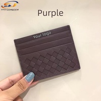 Dompet ramping kulit asli wanita desainer Logo kustom cocok untuk penggunaan sehari-hari