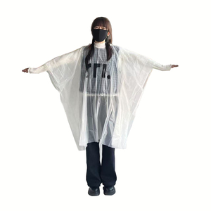 Imperméable PLA écologique Poncho de pluie dégradable à l'amidon de maïs Imperméables PLA à usage unique pour hommes et femmes - Product Image 2
