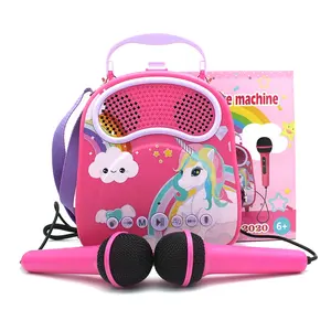 Nuovo arrivo giocattolo per bambini strumento musicale musica lettore elettrico giocattolo 2 microfono altoparlante per microfono Wireless per Karaoke per bambini