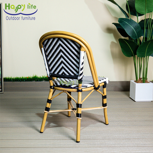 Hạnh Phúc Cuộc Sống Đồ Nội Thấ<span class=keywords><strong>t</strong></span> Cổ Điển Paris Bistro Ghế Tay Dệ<span class=keywords><strong>t</strong></span> PE Mây Cho Ngoài Trời Cho Nhà Hàng Công Viên Nhà Bếp Biệ<span class=keywords><strong>t</strong></span> Thự Hội Thảo - Product Image 2