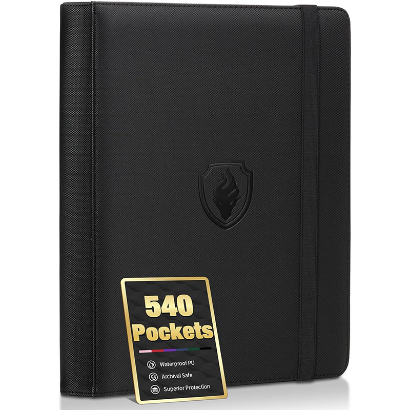 9 Pocket Fixed Page PU Leather