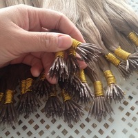 Extensions de cheveux Remy Nano Ring 24 pouces 50g Noir Brun Blond 1g par mèche