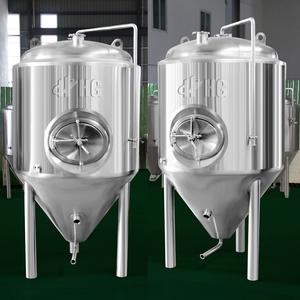 Réservoir <span class=keywords><strong>de</strong></span> fermentation pour <span class=keywords><strong>vin</strong></span> et bière HG en acier inoxydable 7BBL avec gaine à fossettes et fonctionnement facile - Product Image 3