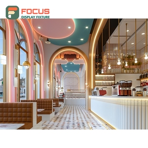 Vitrina Contemporánea para Cafetería, Mueble de Exhibición de Madera Laminada para Tienda Minorista, Vitrina Comercial para Cafetería - Product Image 5